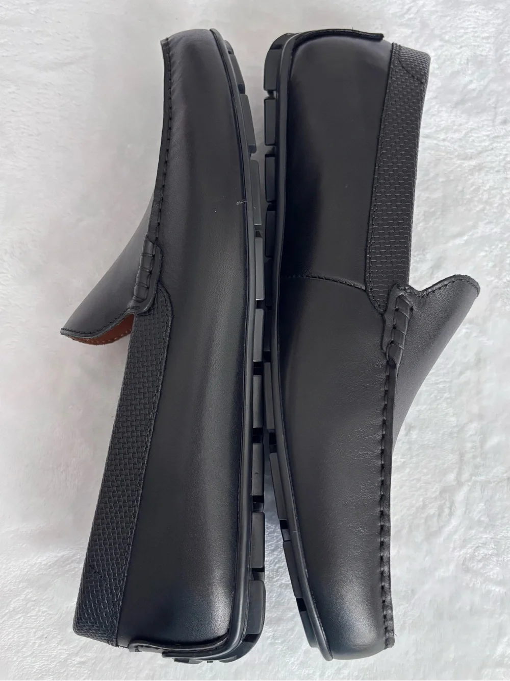 FLORSHEIM Men's Black Motor Moc Moc Toe Venetian Driver Slip-On Loafer--NEW--12